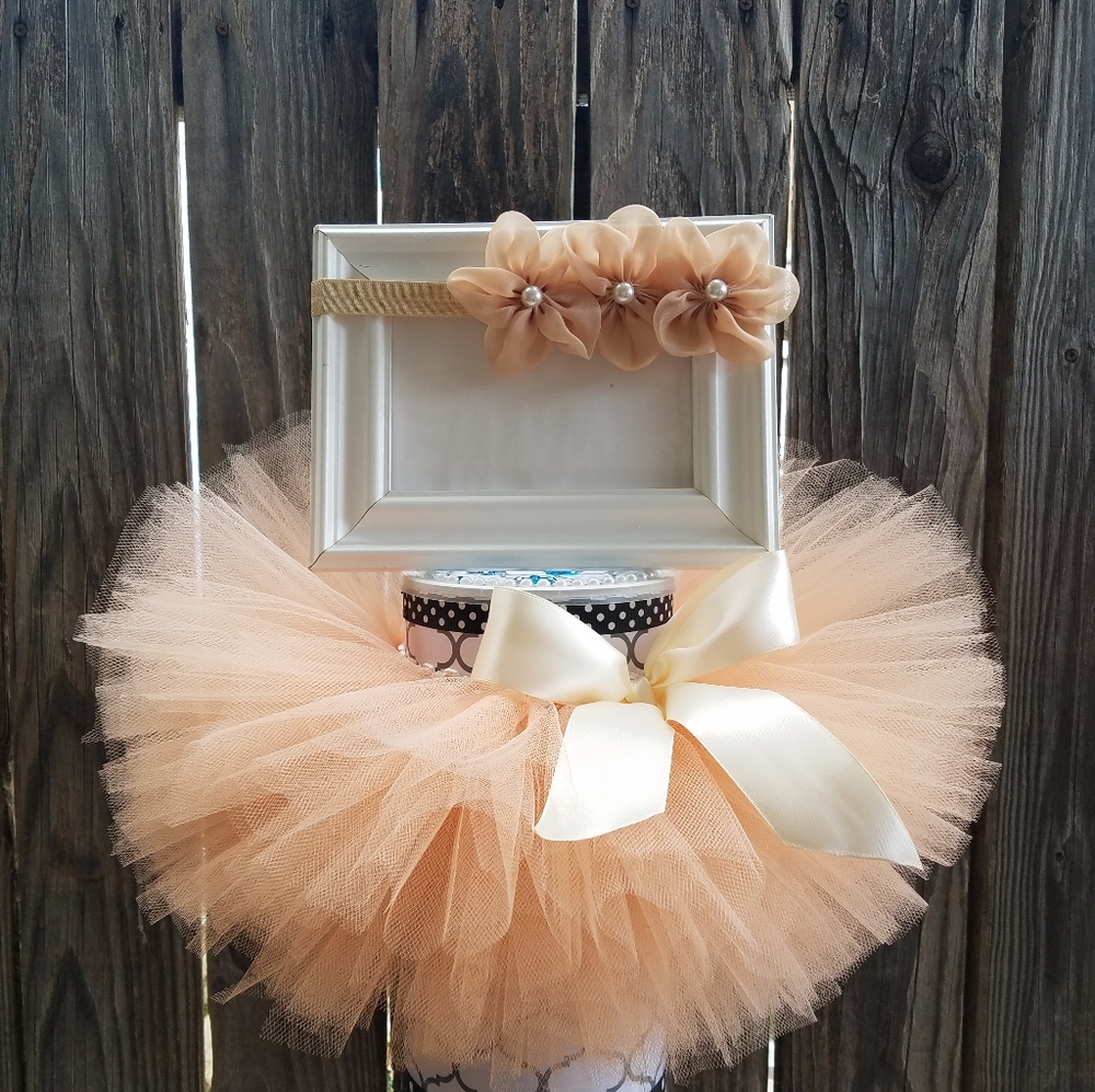 BLUSH VINTAGE TUTU HEADBAND 0-3T